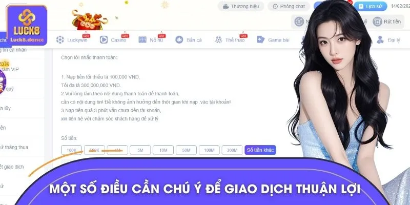 Một số điều cần chú ý để giao dịch nạp vốn thuận lợi nhất