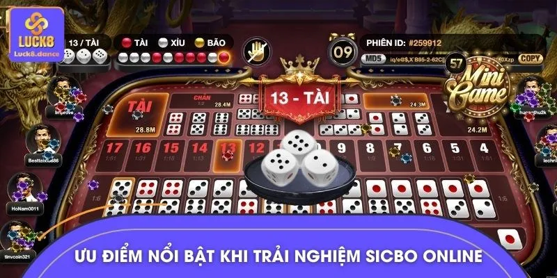 Bàn cược Sicbo siêu hấp dẫn